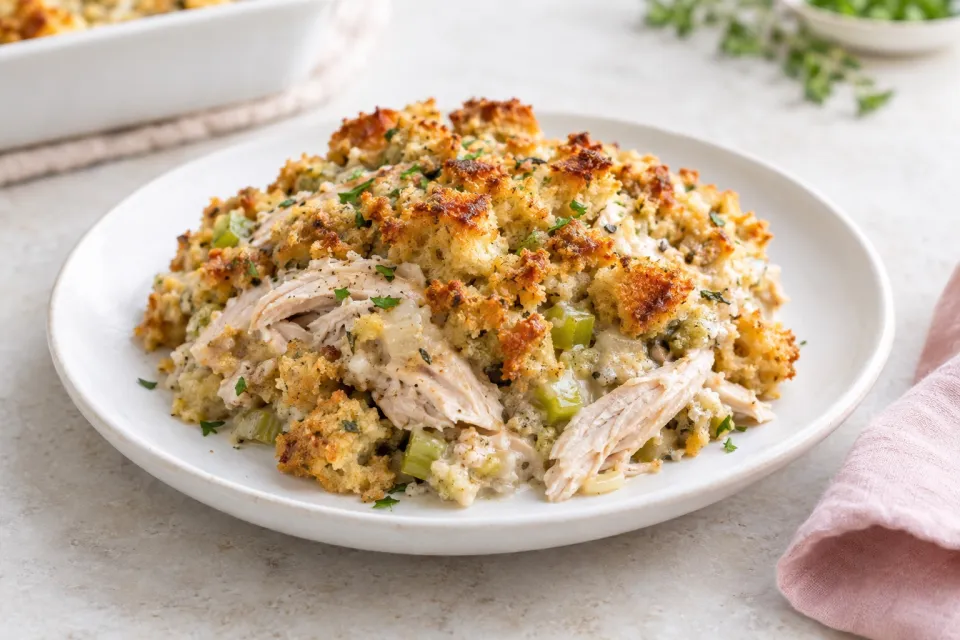Turkey and Stuffing Casserole