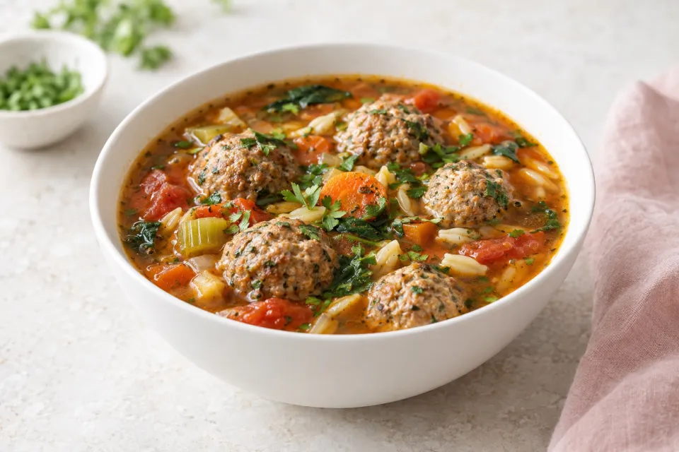 Hearty Meatball Soup