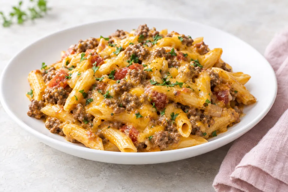 Skillet Cheeseburger Pasta