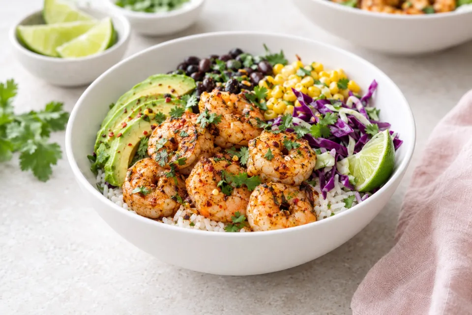Chili Lime Shrimp Bowls