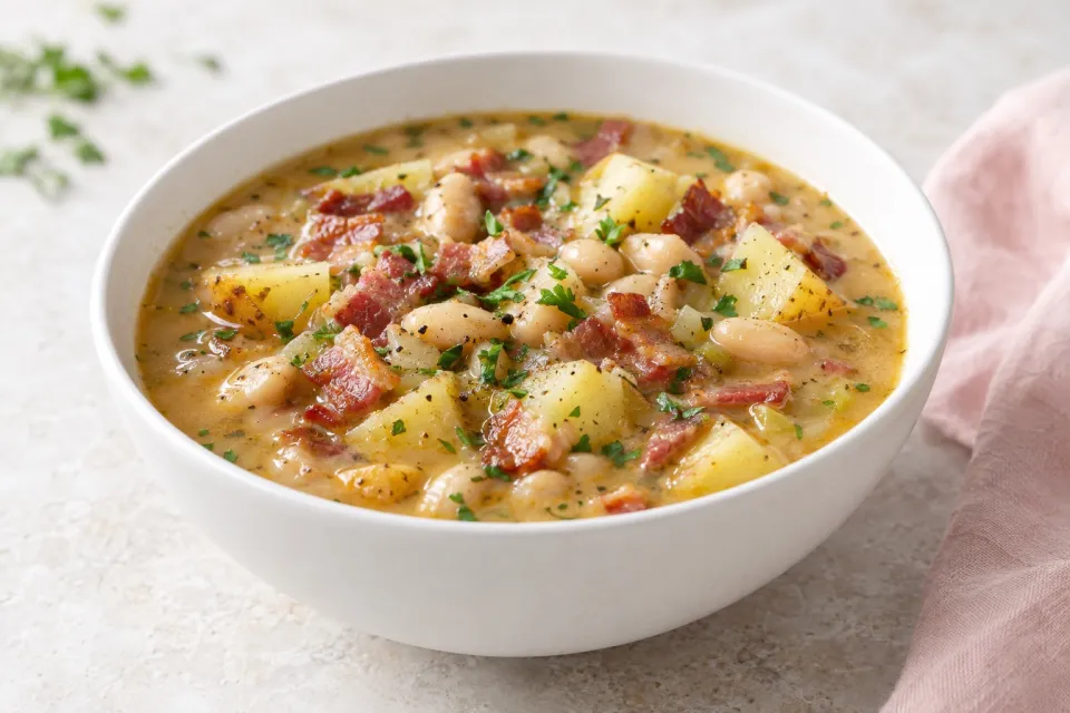Bacon, Bean, and Potato Soup