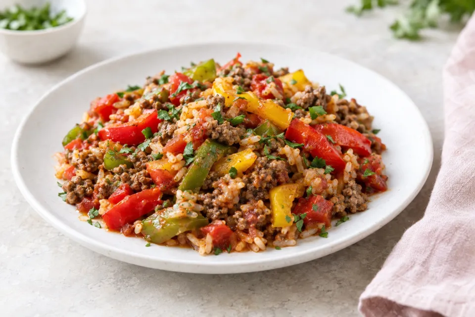 Unstuffed Bell Peppers