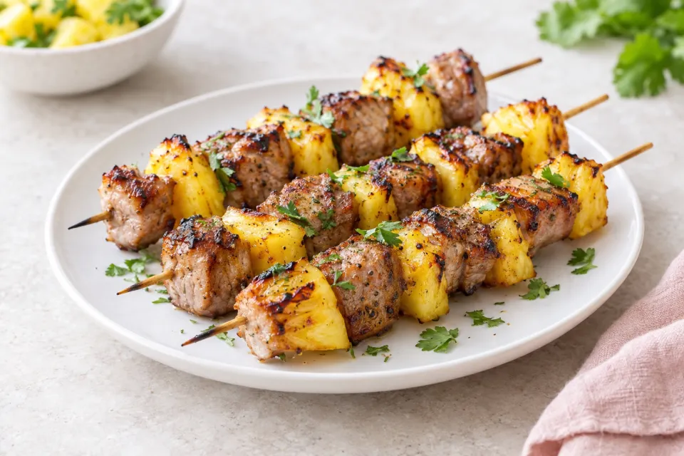 Pineapple Pork Kebabs