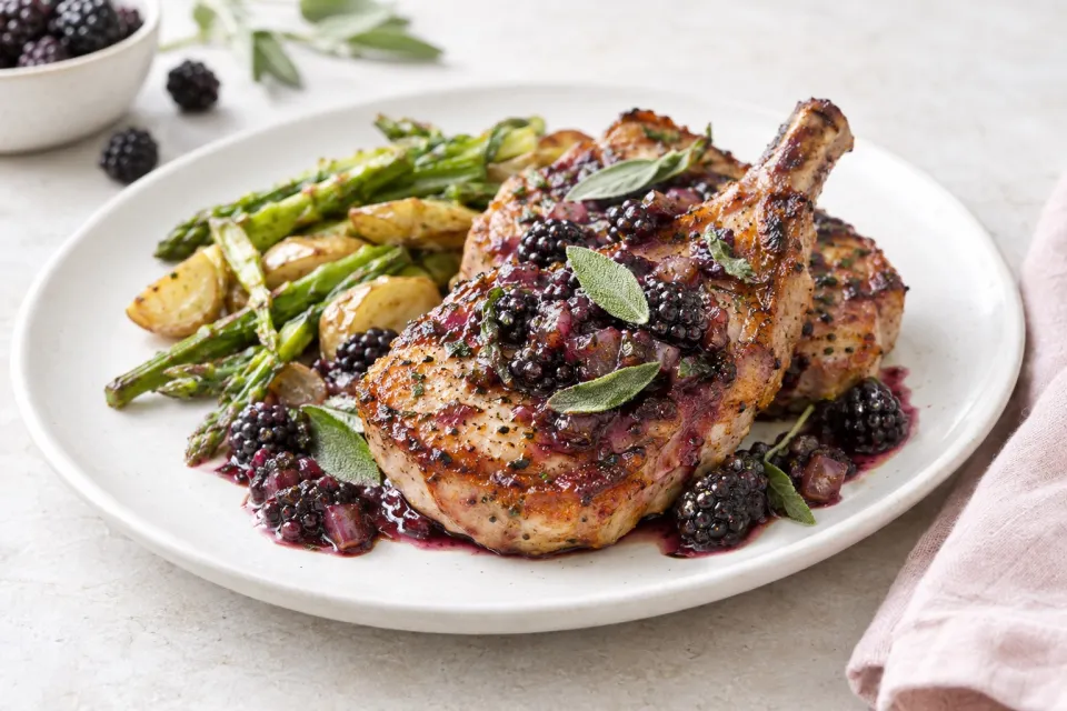 Blackberry Sage Pork Chops