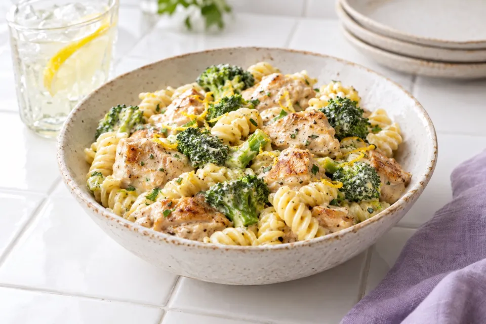 Chicken and Broccoli Pasta with Lemon Cream Sauce