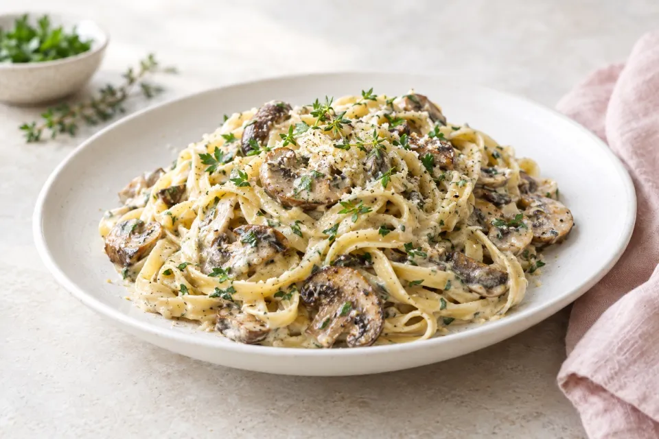 Creamy Mushroom Herb Pasta