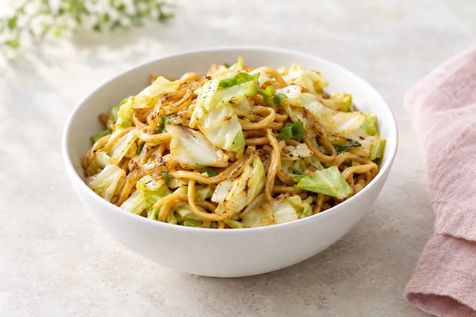 Fried Cabbage and Noodles
