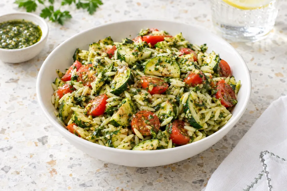 Zucchini and Orzo Salad with Chimichurri