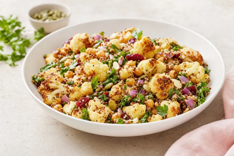 Roasted Cauliflower and Quinoa Salad