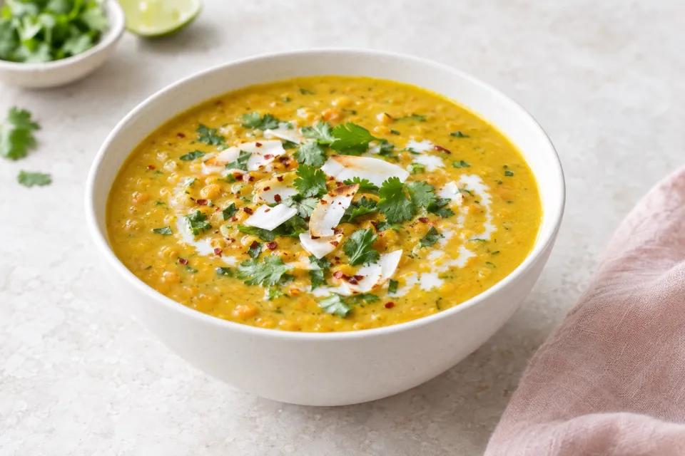 Golden Coconut Lentil Soup