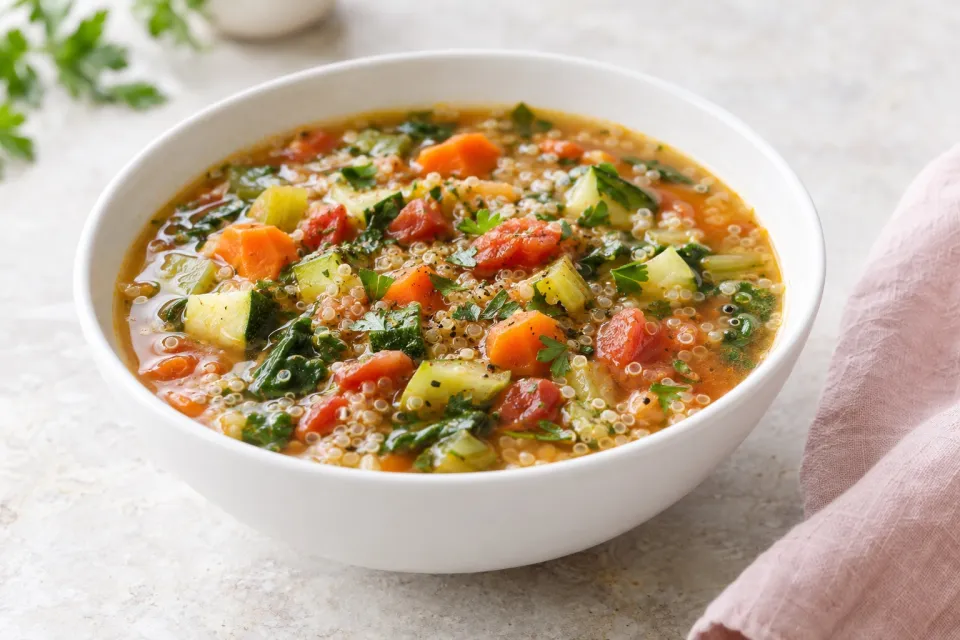 Garden Vegetable Quinoa Soup