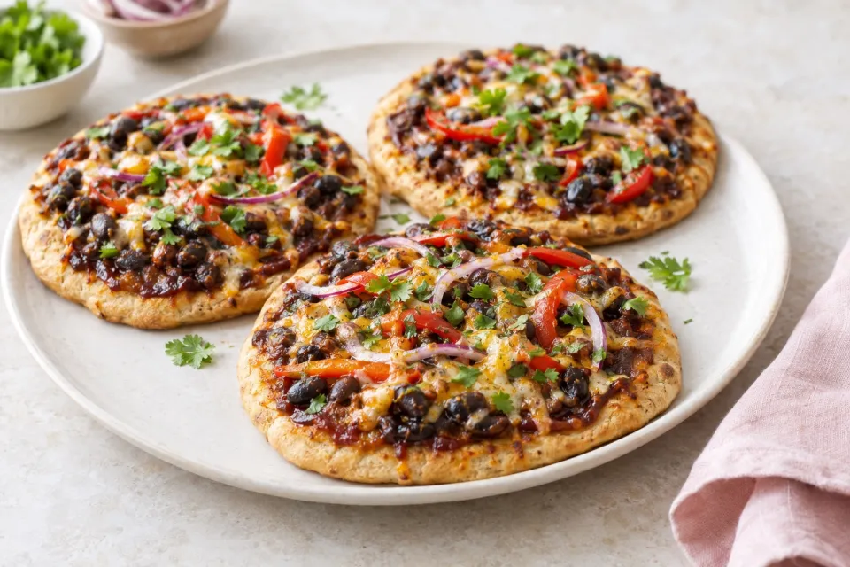 BBQ Black Bean Pizzas
