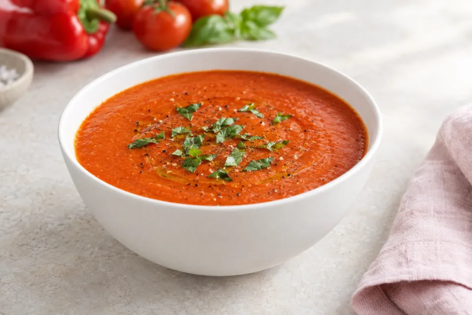 Roasted Red Pepper and Tomato Soup