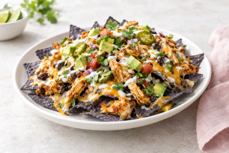 Blue Corn Chicken Nachos