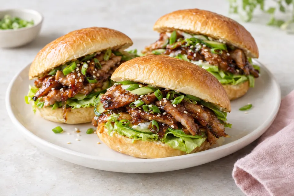 Teriyaki Pork Sandwiches