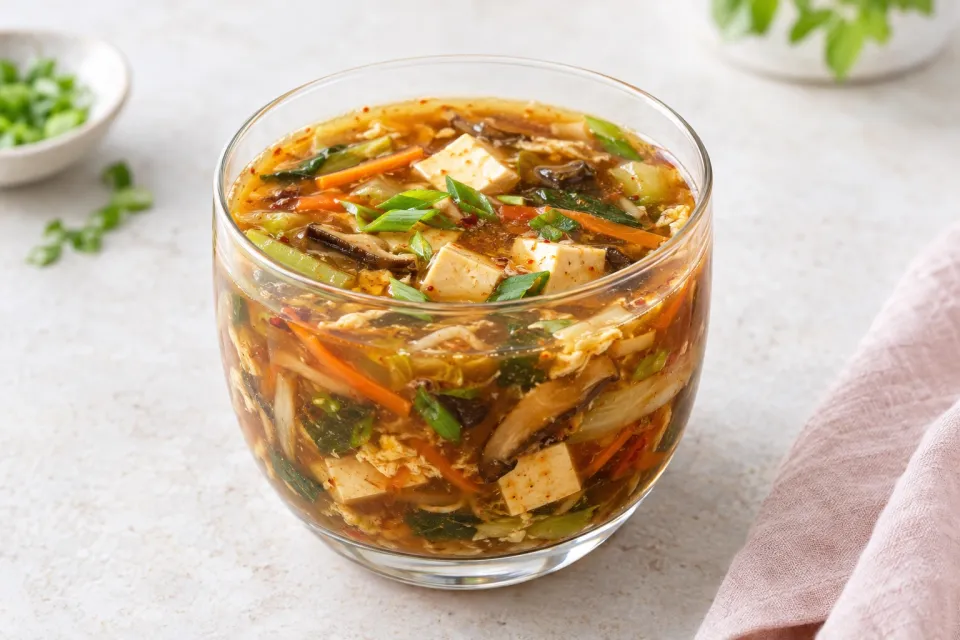 Hot & Sour Vegetable Soup with Tofu