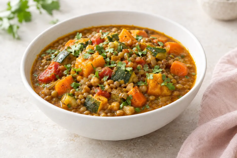 Moroccan Lentil and Vegetable Stew