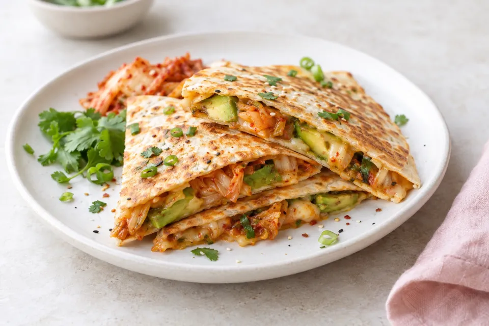 Kimchi Avocado Quesadilla