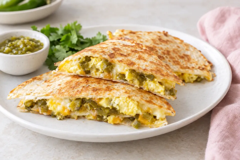 Green Chile Breakfast Quesadillas