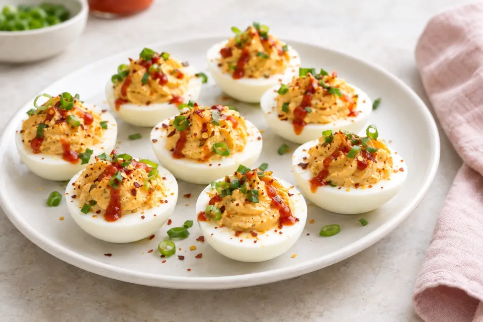 Sriracha Deviled Eggs