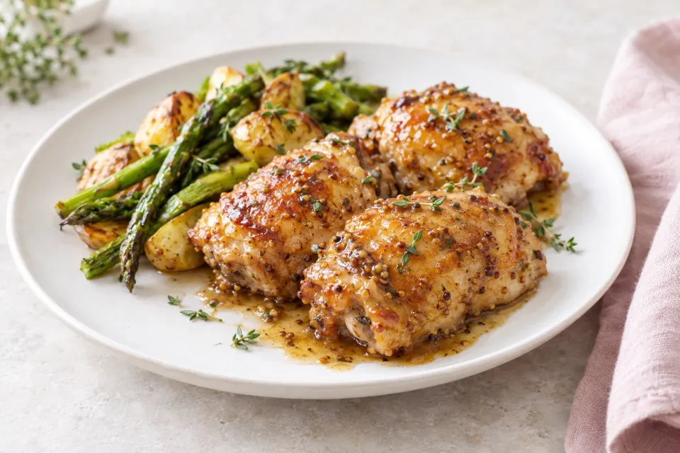 Maple Dijon Chicken Thighs