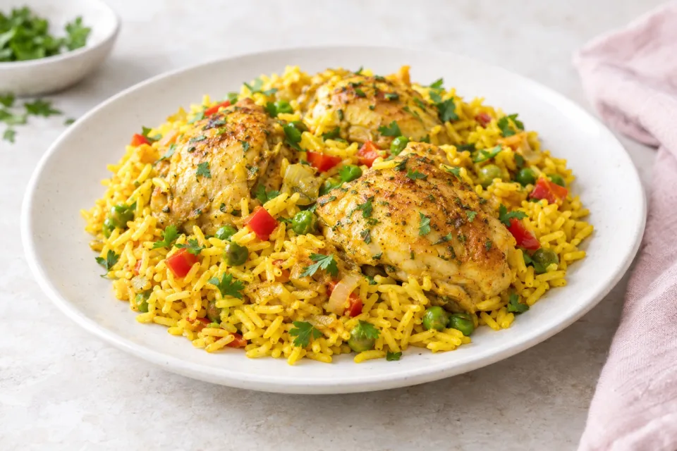 Yellow Rice Chicken Skillet