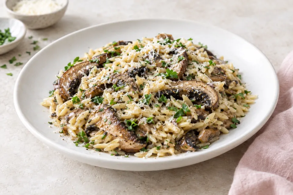Parmesan Portobello Orzo