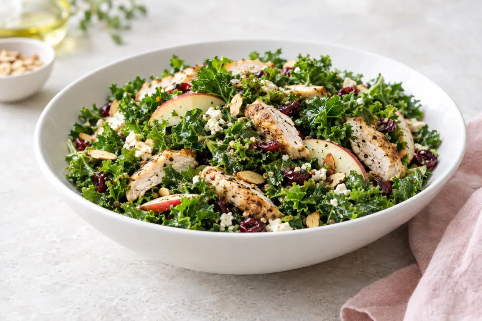 Crunchy Kale and Chicken Salad
