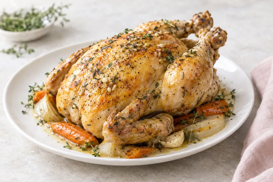 Tender Slow Cooker Whole Chicken