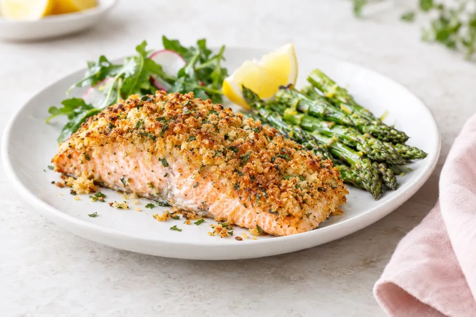 Panko-Crusted Baked Salmon