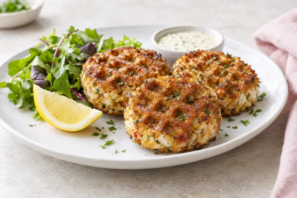 Waffled Crab Cakes