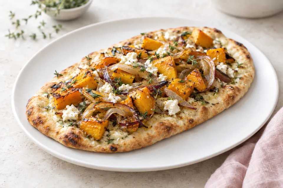 Winter Squash and Onion Flatbread
