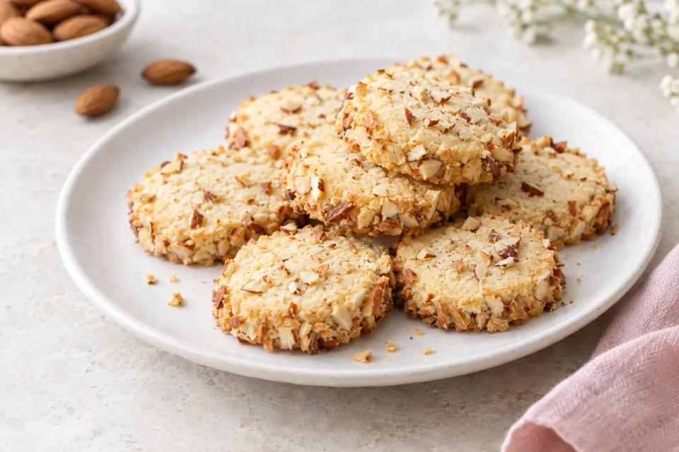 Toasted Almond Sable Cookies
