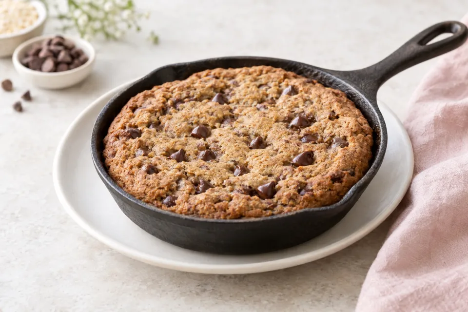 Whole Wheat Chocolate Chip Skillet Cookie