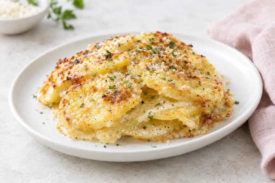 Garlic Parmesan Scalloped Potatoes