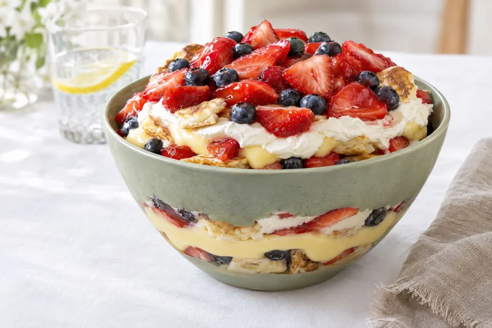 Strawberry Pancake Trifle