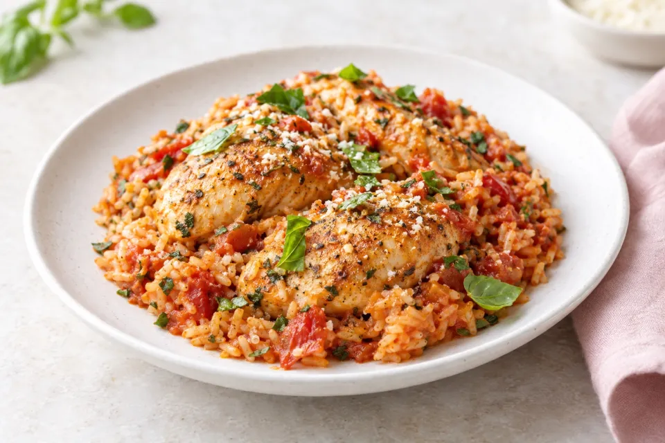 One-Pot Italian Tomato Chicken and Rice