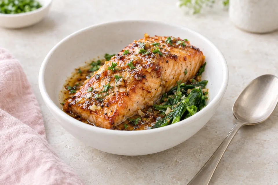 Browned Butter Honey Garlic Salmon