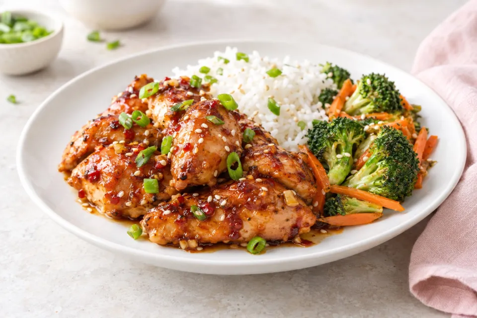 Honey Garlic Sriracha Chicken
