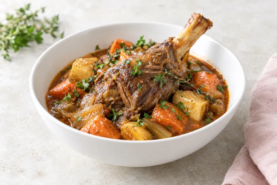 Lamb Shank Stew with Root Vegetables