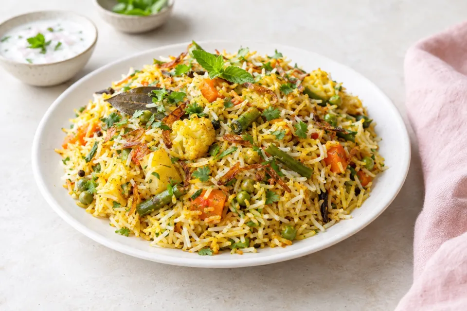 Pressure Cooker Veg Biryani