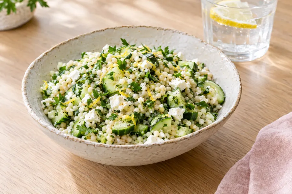 Lemony Cucumber Couscous Salad