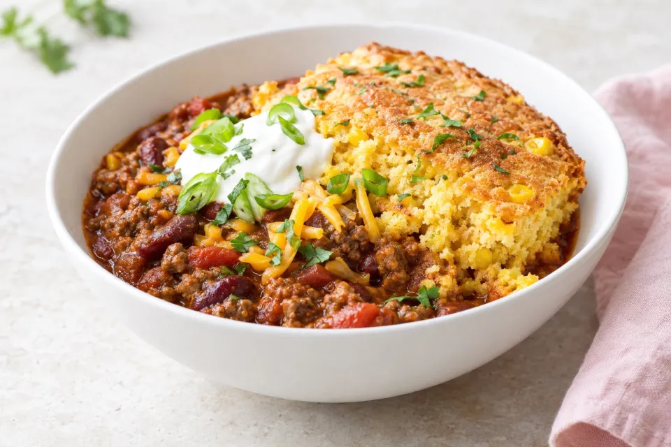 Chili Cornbread Skillet