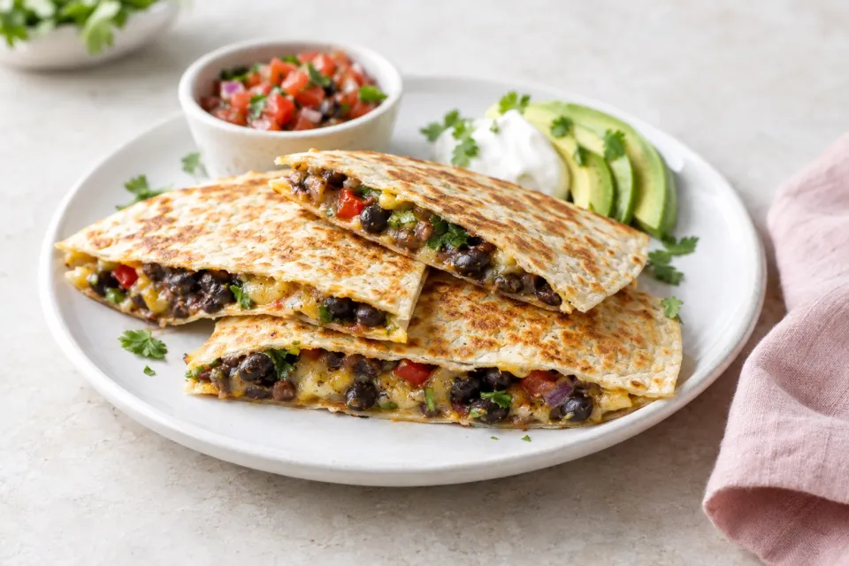 Hearty Black Bean Quesadillas