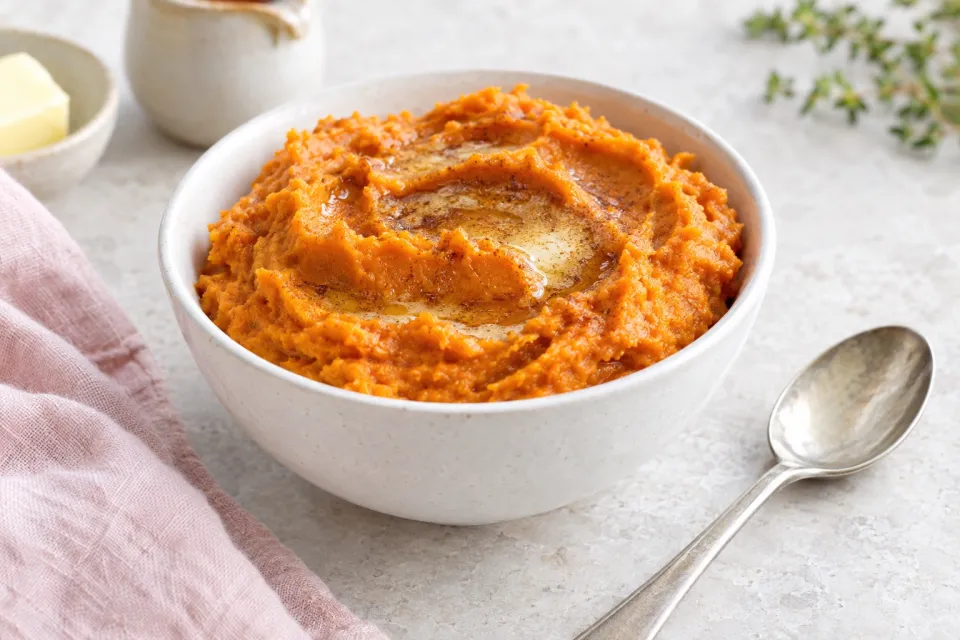 Maple Brown Butter Mashed Sweet Potatoes