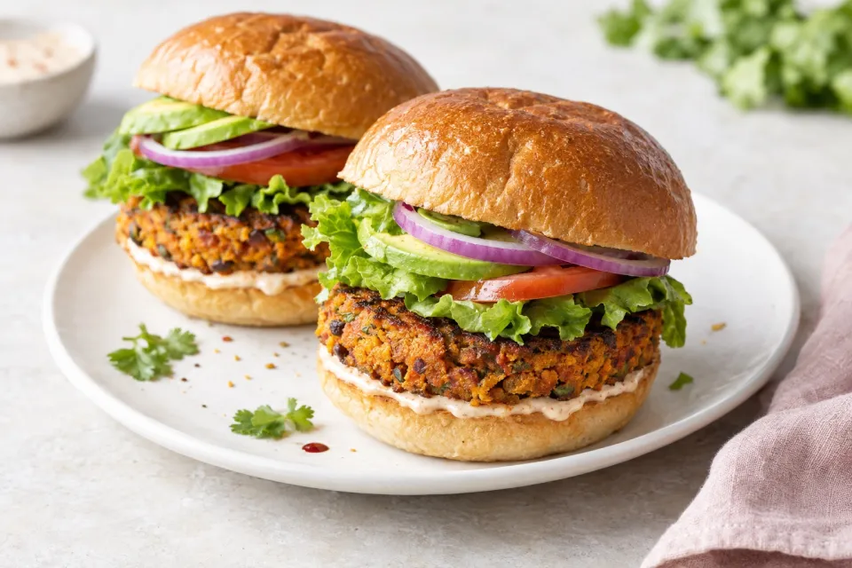 Chipotle Sweet Potato Burgers
