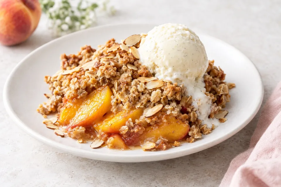 Peach Almond Crisp