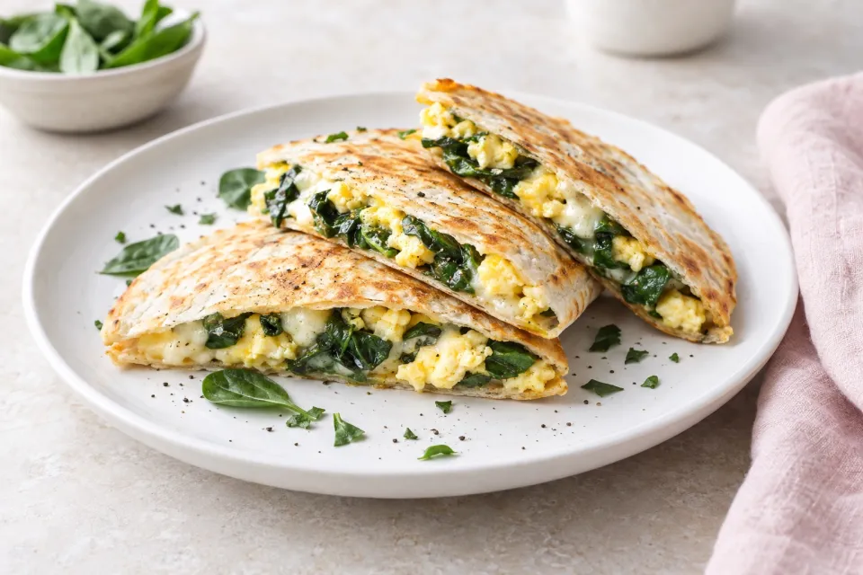 Egg Florentine Quesadillas