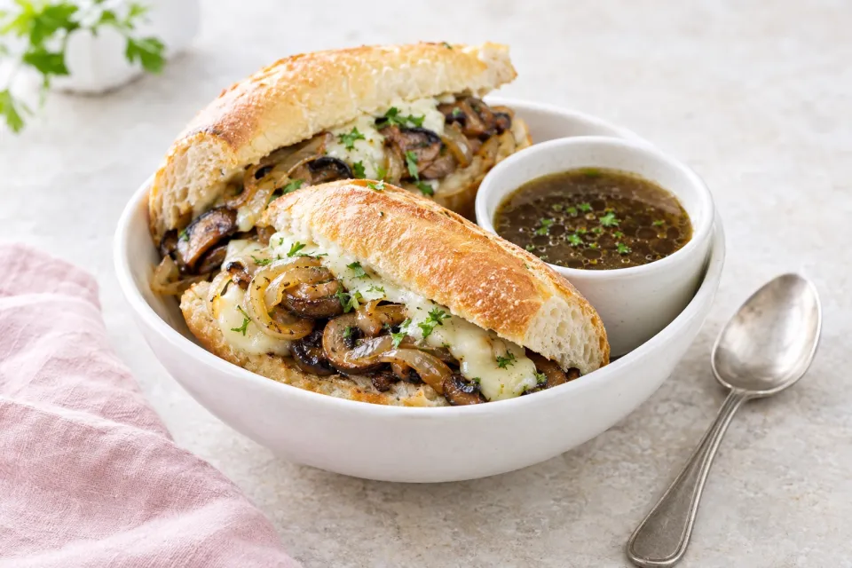 Vegetarian French Dip Sandwiches