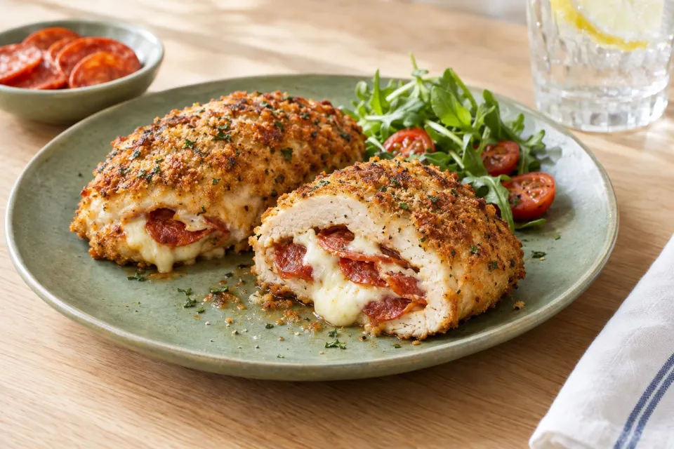Pepperoni Stuffed Chicken